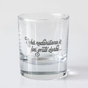 Viskija glāze, dadzis, 200ml, Nekā nedarīšana ir grūts darbs
