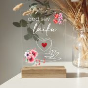 ESPdecor, organiskā stikla dekors "Dod sev laiku", 15x21cm