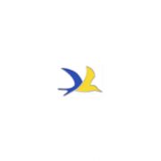 Motacilla, nozīmīte, putns Ukrainas karoga krāsās