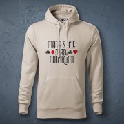 Džemperis, ar kapuci, dadzis, unisex, krēmkrāsa, Mana spēle, mani noteikumi