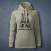 Džemperis, ar kapuci, dadzis, sieviešu, gaiši haki, Lapsa, Ko tu gudram padarīsi