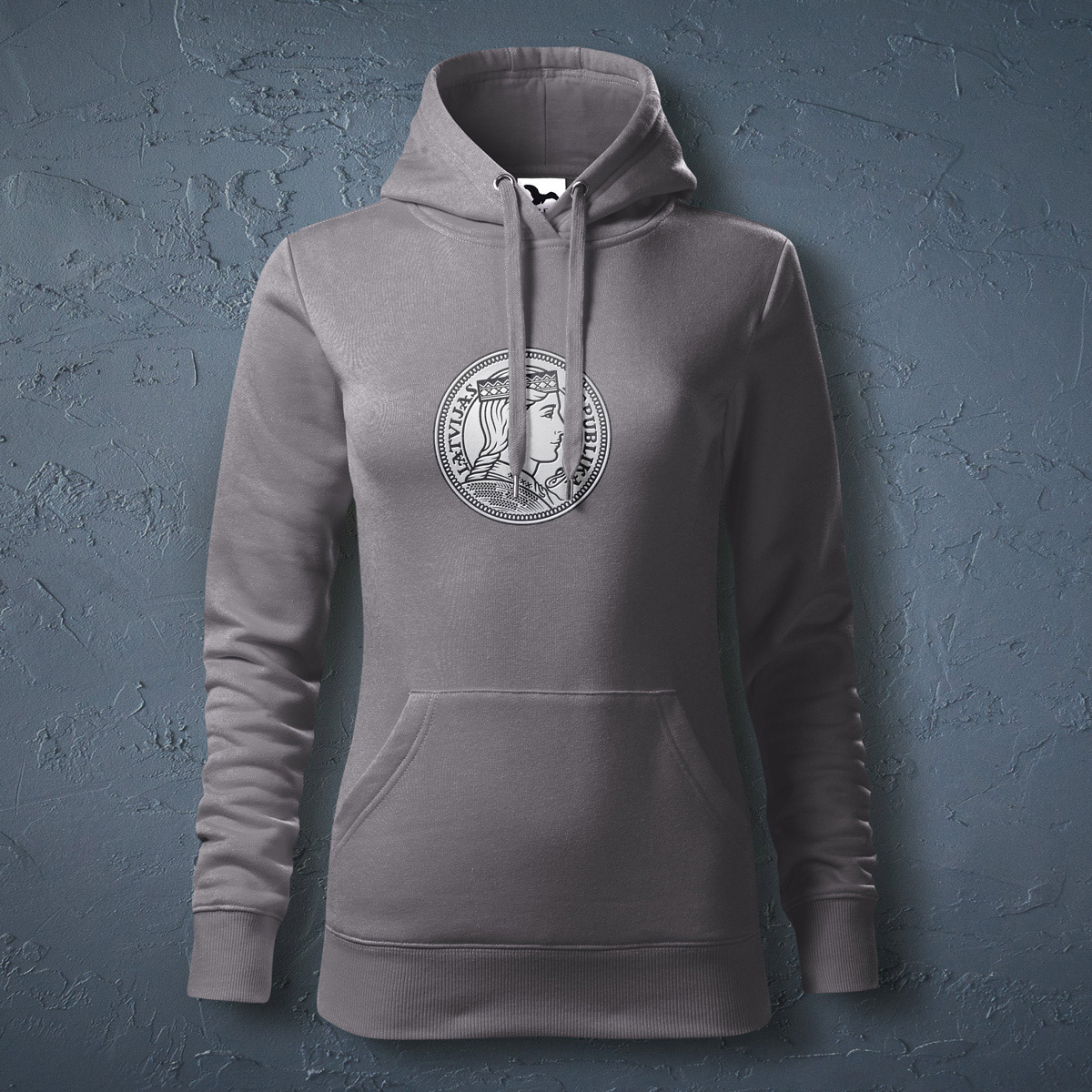 Džemperis, ar kapuci, dadzis, sieviešu, tumši pelēks, Pieclatnieks, Milda Džemperis, ar kapuci, dadzis, sieviešu, tumši pelēks, Pieclatnieks, Milda