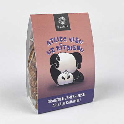 Karamelizēti zemesrieksti ar sāļās karameles garšu, 200g, dadzis, Panda