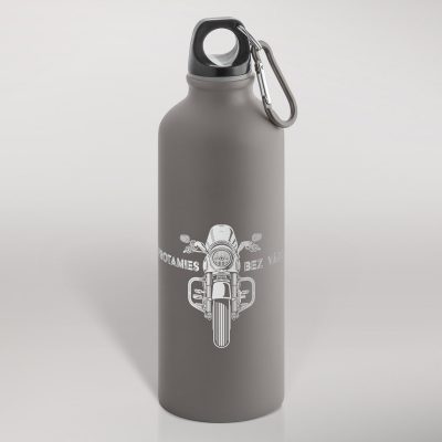 Alumīnija pudele, 550ml, pelēka, Motocikls, Saprotamies bez vārdiem