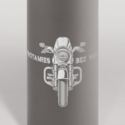 Alumīnija pudele, 550ml, pelēka, Motocikls, Saprotamies bez vārdiem