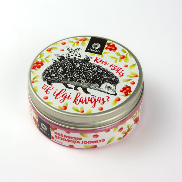 Ķermeņa jogurts, dadzis, 200g, dzērveņu, Ezis Ķermeņa jogurts, dadzis, 200g, dzērveņu, Ezis