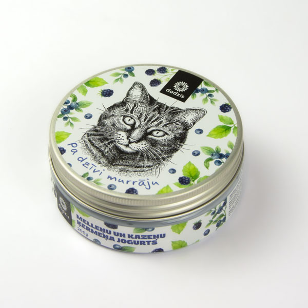 Ķermeņa jogurts, dadzis, 200g, melleņu un kazeņu, Mājas kaķis Ķermeņa jogurts, dadzis, 200g, melleņu un kazeņu, Mājas kaķis