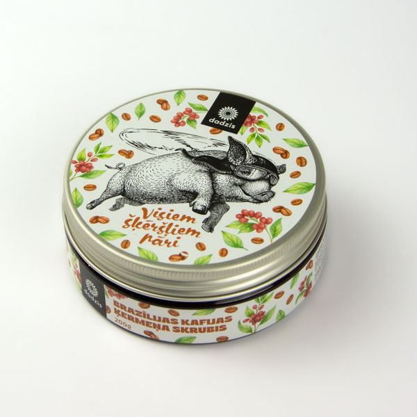 Ķermeņa skrubis, dadzis, 200g, kafijas, Ruksis Ķermeņa skrubis, dadzis, 200g, kafijas, Ruksis