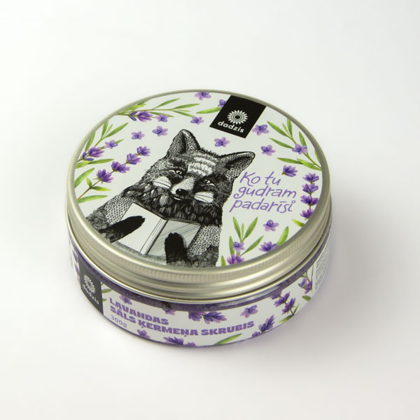 Ķermeņa skrubis, dadzis, 300g, lavandas, Lapsa Ķermeņa skrubis, dadzis, 300g, lavandas, Lapsa