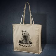Auduma soma, dadzis, 43x43x12cm, bēša, Lācis, Mieru tikai mieru