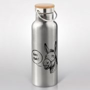 Tērauda termo pudele, dadzis, 570ml, pelēka, Ēzelis, Pats tāds