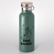 Tērauda termo pudele, dadzis, 570ml, zaļa, Mednieks, Šauj garām