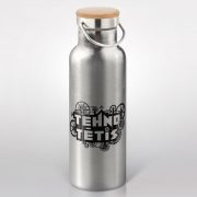 Tērauda termo pudele, dadzis, 570ml, pelēka, Tehno tētis
