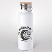 Tērauda termo pudele, dadzis, 570ml, balta, Tu rullē