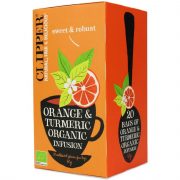 Clipper, kurkumas tēja ar apelsīniem, 20x2g/40g, oranžā paciņā