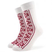 Karma Sock, zeķes "Lielvārdes josta", baltas