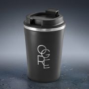 Tērauda termo krūze, zemā, 470ml, melna, Ogre