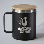 Tērauda termo krūze, dadzis, 420ml, melna, Baigais gailis