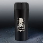 Tērauda termo krūze, dadzis, melna, Panda, Atliec visu uz rītdienu