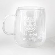 Stikla krūze, 400ml, dadzis, Kaķis, Pa dzīvi murrāju
