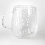 Stikla krūze, 400ml, dadzis, Labas idejas sākas ar kafiju