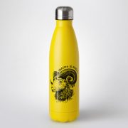 Tērauda termo pudele, dadzis, 535ml, dzeltena, Auns, Skaista ir aunība