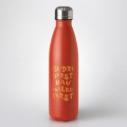 Tērauda termo pudele, dadzis, 535ml, sarkana, Gudri dirst nav malku cirst