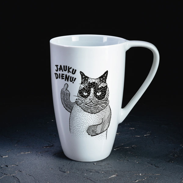 Krūze, dadzis, 400ml, Kaķis, Jauku dienu Krūze, dadzis, 400ml, Kaķis, Jauku dienu