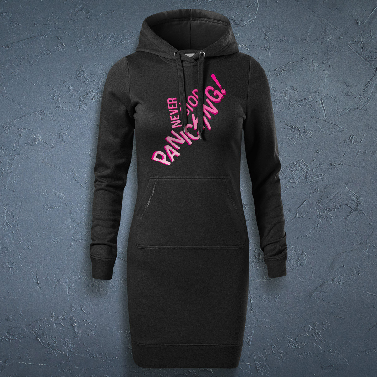 Džemperkleita, dadzis, melna, Never stop panicking Džemperkleita, dadzis, melna, Never stop panicking