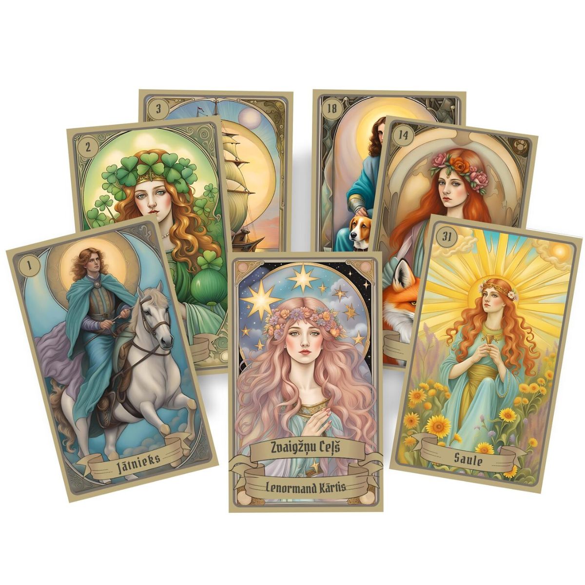 Hecate-kārtis-Lenormand Hecate, Zvaigžņu Ceļa Lenormand kārtis