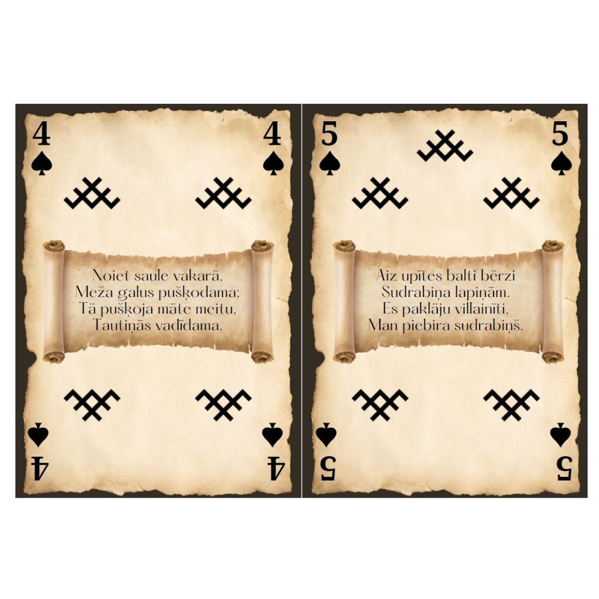 Hecate, Tautasdziesmu Pokera kārtis