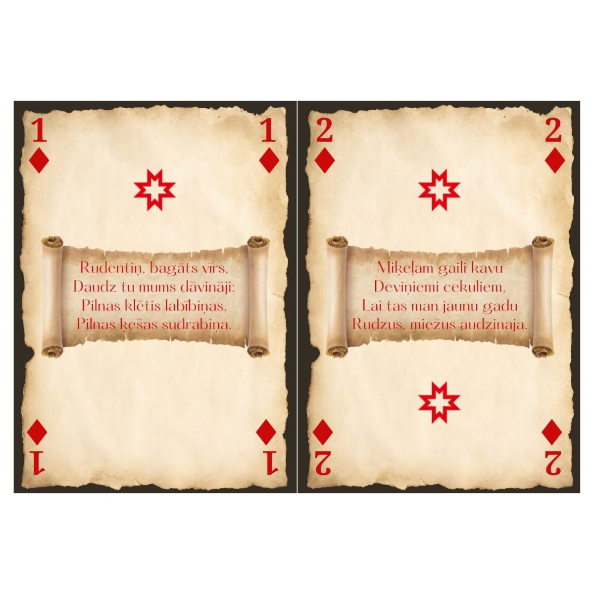 Hecate, Tautasdziesmu Pokera kārtis