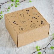 Lāzergrieztā kaste, daba, 190x190mm, Ziemassvētku elementi