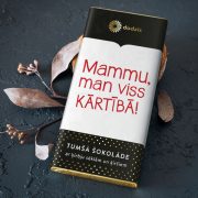 Tumšā šokolāde, dadzis, 90g, ar ķirbju sēklām un ķiršiem, Mammu man viss kārtībā