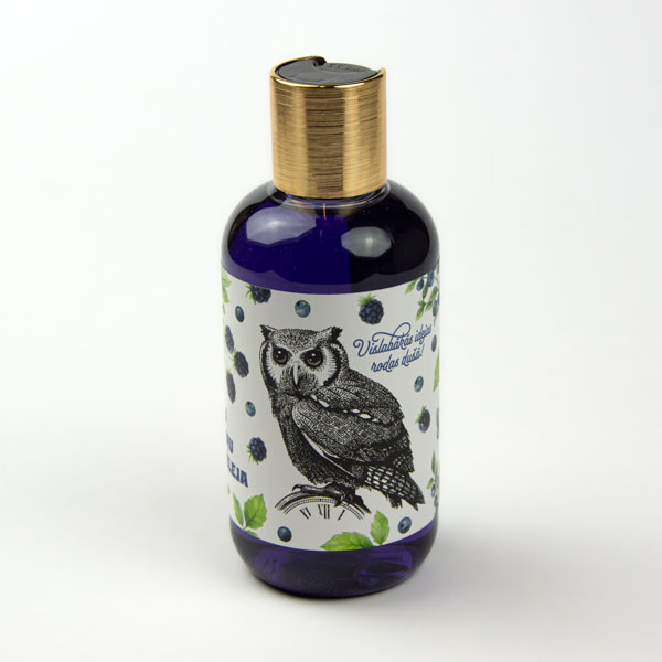 Dušas želeja, dadzis, 200ml, melleņu un kazeņu, Pūce Dušas želeja, dadzis, 200ml, melleņu un kazeņu, Pūce