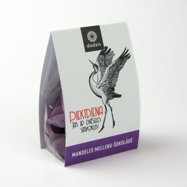 Mandeles melleņu šokolādē, dadzis, 200g, Dzērve Mandeles melleņu šokolādē, dadzis, 200g, Dzērve