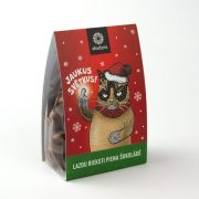 Lazdu rieksti piena šokolādē, dadzis, 200g, Kaķis, Jaukus svētkus