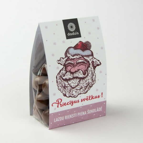 Lazdu rieksti piena šokolādē, dadzis, 200g, Salavecis, Priecīgus svētkus Lazdu rieksti piena šokolādē, dadzis, 200g, Salavecis, Priecīgus svētkus