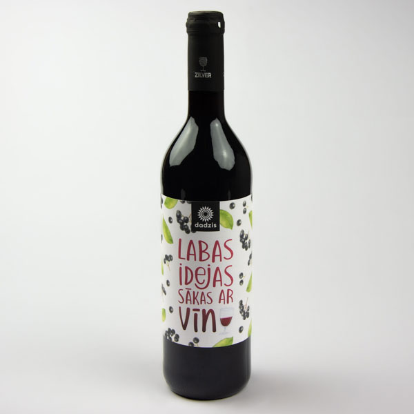 Aroniju pussausais vīns, 12%, 750ml, dadzis, Labas idejas sākas ar vīnu Aroniju pussausais vīns, 12%, 750ml, dadzis, Labas idejas sākas ar vīnu