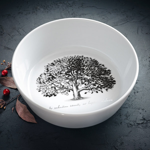 Bļoda, dadzis, 900ml, Ozols, Ar saknēm zemē, ar lapām debesīs Bļoda, dadzis, 900ml, Ozols, Ar saknēm zemē, ar lapām debesīs