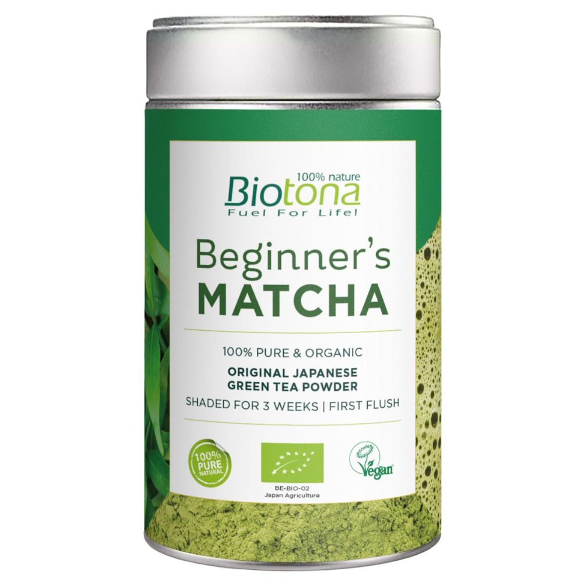 Biotona-matcha-teja-iesācēju-bundža Biotona, mača tēja iesācējiem