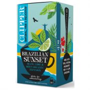 Clipper, mate tēja ar piparmētru un laimu zilā iepakojumā