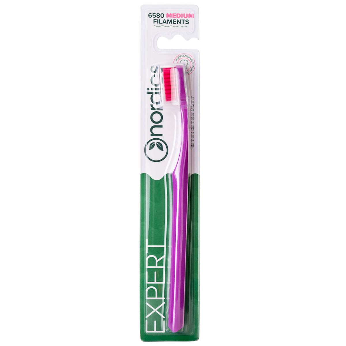 Nordic-zobu-birste-violeta Nordics, vidēji cieta zobu birste, violeta
