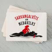 Koka magnēts, daba, 50x70mm, Sarkangalvīte un nedavilks