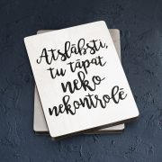 Koka magnēts, dadzis, 50x70mm, Atslābsti, tu tāpat neko nekontrolē