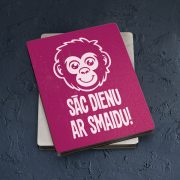 Koka magnēts, dadzis, 50x70mm, Mērkaķis, Sāc dienu ar smaidu