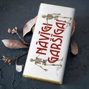 Tumšā šokolāde, daba, 90g, ar ķirbju sēklām un ķiršiem, Skeleti, Nāvīgi garšīga