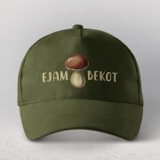 Cepure ar liektu nagu, dadzis, Ejam bekot, militāri zaļa