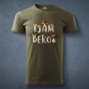 T-krekls, dadzis, unisex, militāri zaļa, Ejam bekot