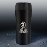 Tērauda termo krūze, dadzis, melna, Zirgs, Mana spēle, mani noteikumi, 470ml